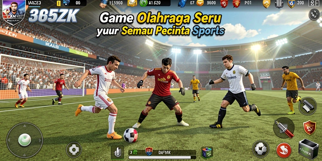 Tampilan gameplay 365ZK yang dinamis dan penuh aksi olahraga.
