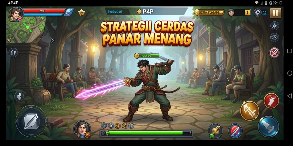 Tampilan gameplay yang mendebarkan dan strategi mendalam di 4P4P.