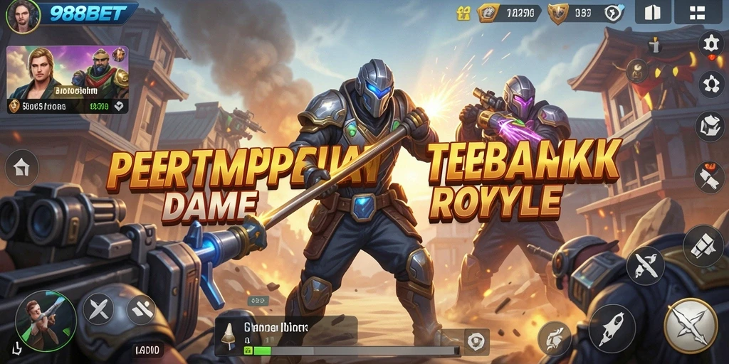 Gameplay seru dan mendebarkan dalam 988BET Battle Royale.