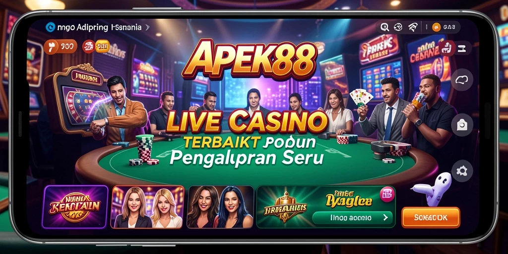 Tampilan gameplay Live Casino APEK88 yang menarik dan interaktif.