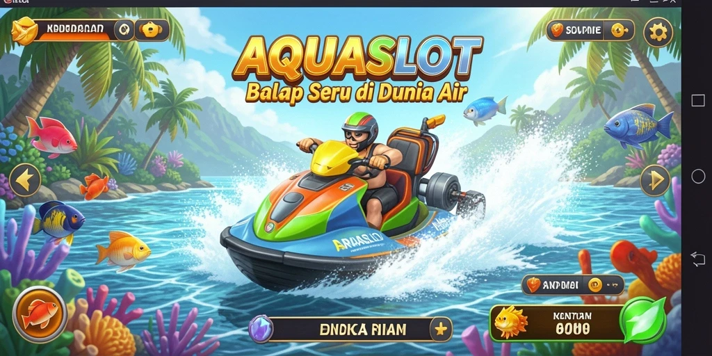 Tampilan gameplay balapan seru di AQUASLOT dengan grafik yang menakjubkan.