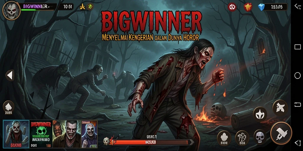 Tangkapan layar menampilkan ketegangan gameplay horor yang mencekam.