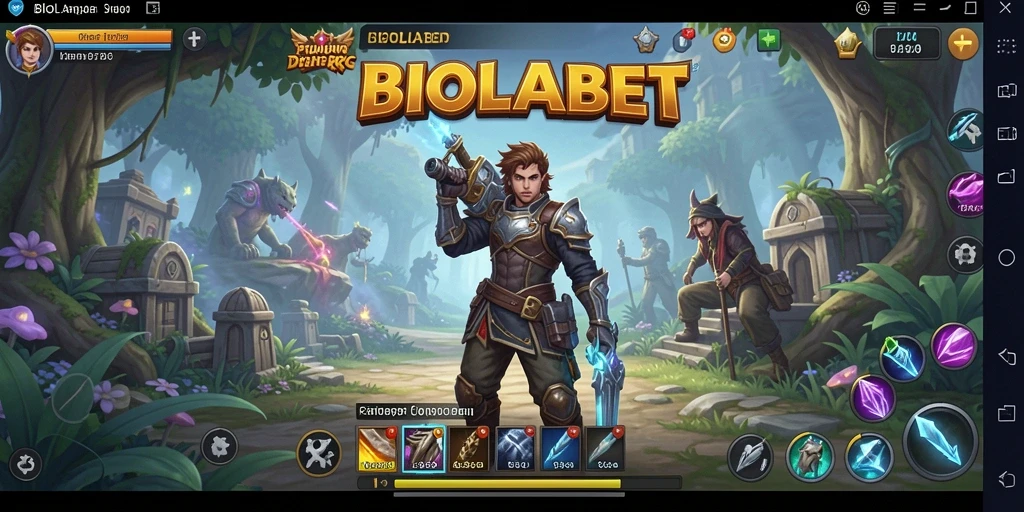 Tangkapan layar <strong>BIOLABET</strong> menampilkan pertarungan epik dalam dunia RPG.