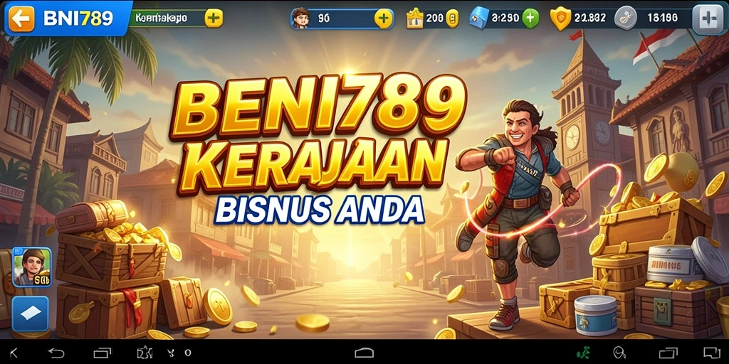 Tangkapan layar menunjukkan gameplay dinamis BNI789 dalam manajemen bisnis.