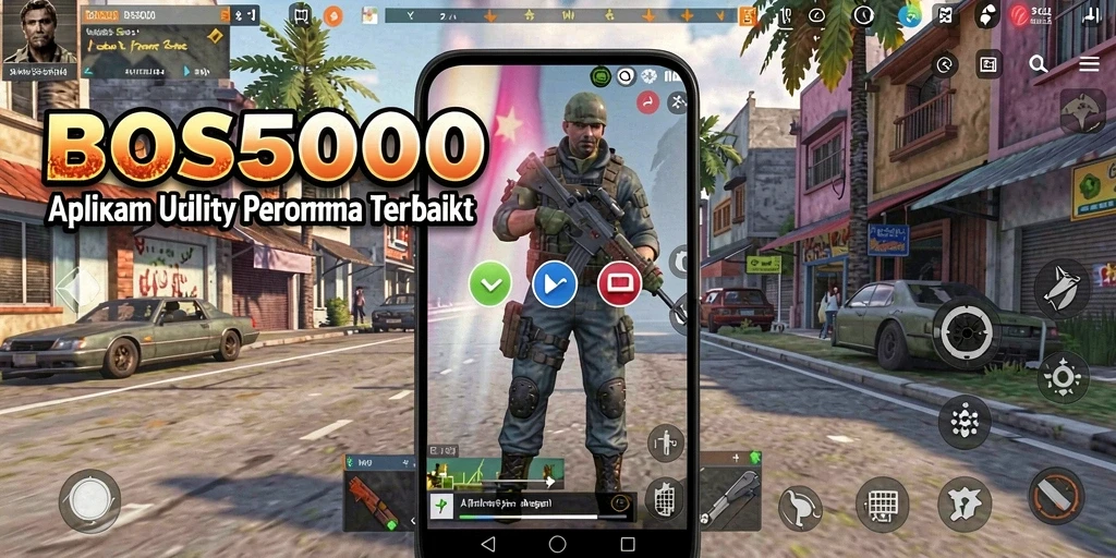 Tampilan antarmuka utama BOS5000 yang intuitif dan user-friendly.