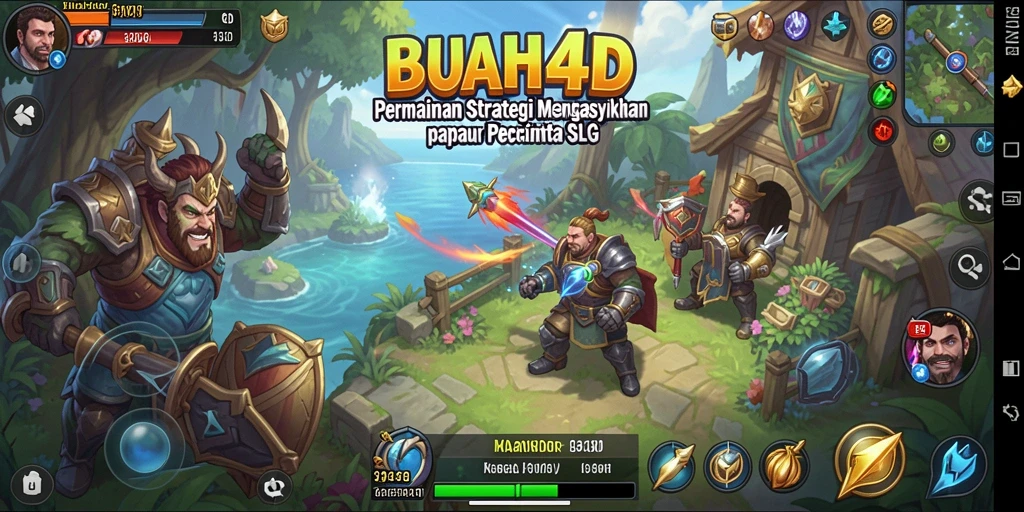 Tangkapan layar gameplay BUAH4D menampilkan pertempuran mendebarkan.