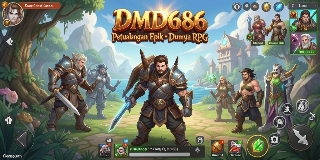 Tampilan gameplay DMD686 yang menakjubkan dalam petualangan RPG.