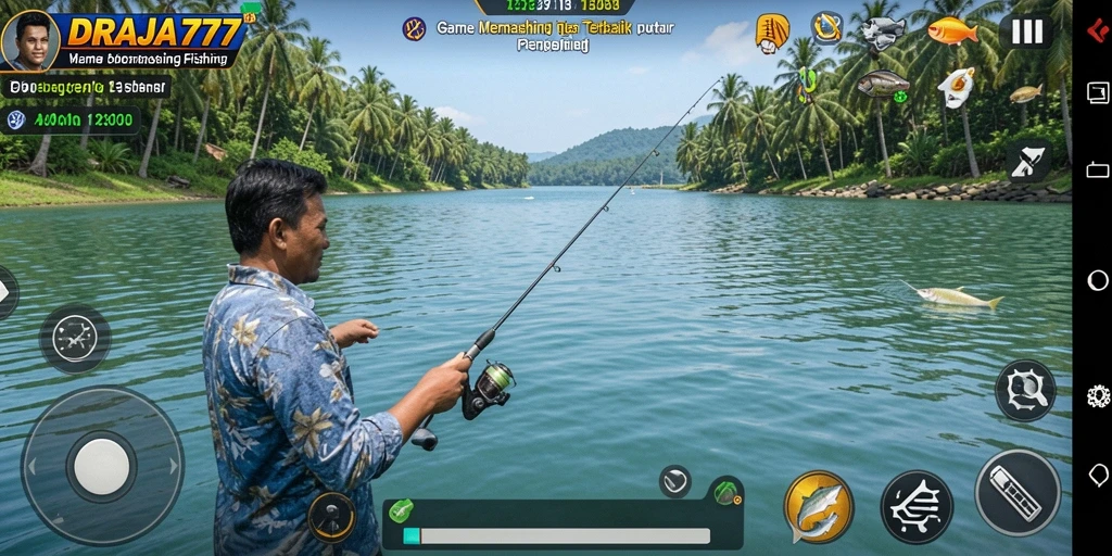 Tampilan grafik permainan memancing yang menakjubkan dari DRAJA777.