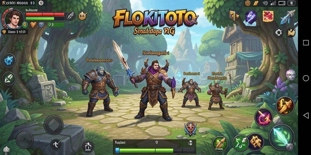 Tangkapan layar utama dari gameplay RPG yang menakjubkan.