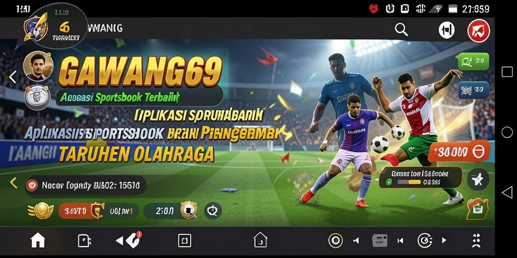 Screenshot utama GAWANG69 menampilkan berbagai pilihan taruhan olahraga.