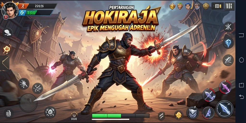Gameplay HOKIRAJA yang intens dan mendebarkan.