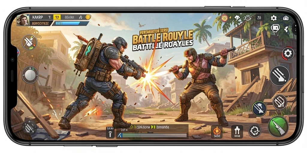 Tampilan gameplay KAKRP yang mendebarkan dan penuh aksi.