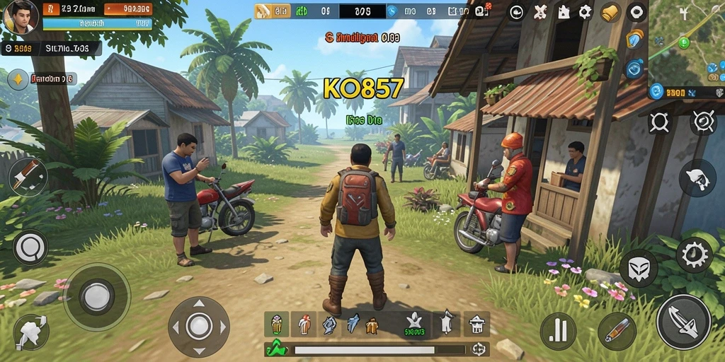 Tampilan gameplay KO857 menampilkan karakter dan lingkungan yang realistis.