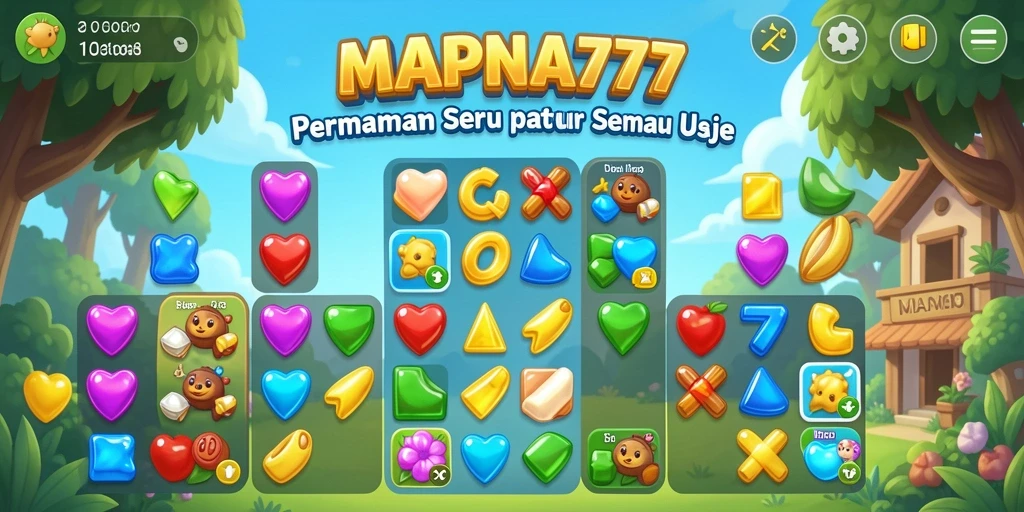 Tampilan menarik dari gameplay Match-3 yang seru di MAPNA777.
