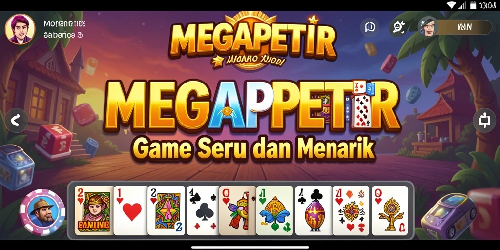Screenshot gameplay MEGAPETIR yang menampilkan keasyikan bermain Domino.