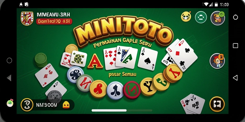 Tampilan gameplay Gaple yang menarik di MINITOTO.