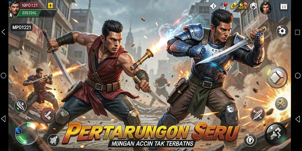 Gameplay intens dengan pertarungan yang seru di MPO1221.