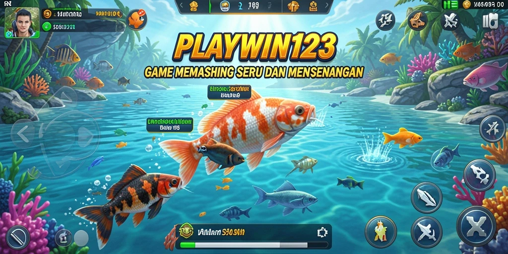 Gambaran gameplay menantang dalam <strong>PLAYWIN123</strong> saat menangkap ikan.