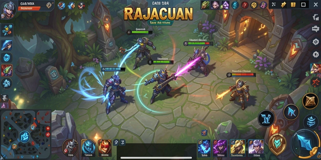 Tampilan gameplay RAJACUAN yang menegangkan dan penuh aksi.