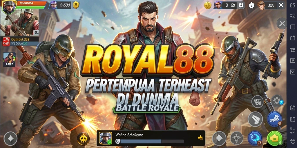 Screenshot gameplay <strong>ROYAL88</strong> dengan aksi pertempuran intens.