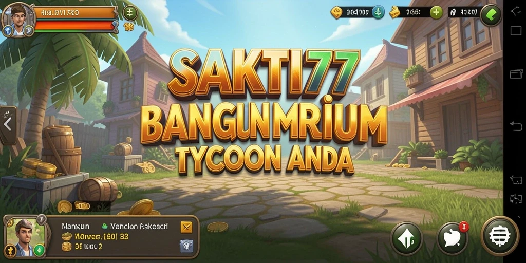 Tampilan gameplay SAKTI77 yang seru dalam membangun bisnis Tycoon.