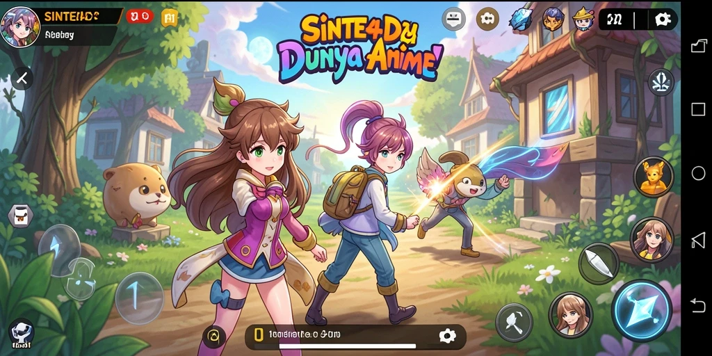 Tampilan gameplay yang menawan dalam dunia anime yang dinamis.