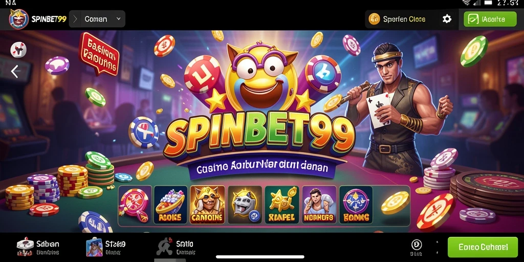 Screenshot utama SPINBET99 menampilkan gameplay kasino yang menggugah semangat.