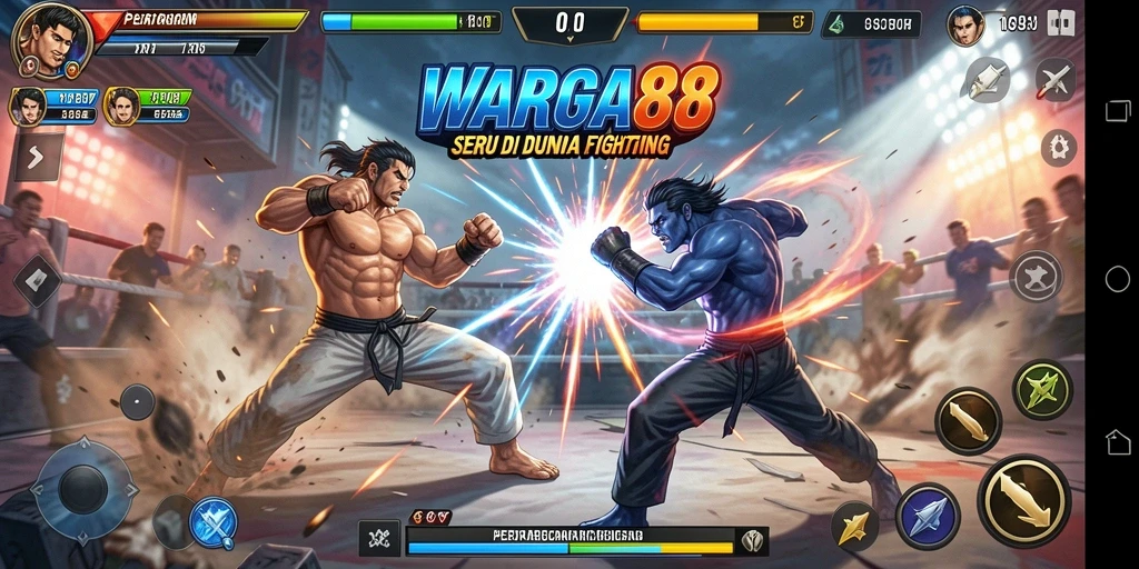 Gameplay WARGA88 menampilkan aksi pertarungan yang mendebarkan dan grafis yang memukau.