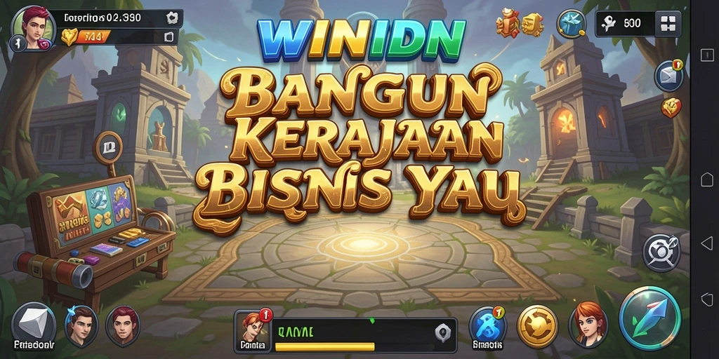 Tangkapan layar gameplay WINIDN menampilkan pengelolaan bisnis yang menyenangkan.